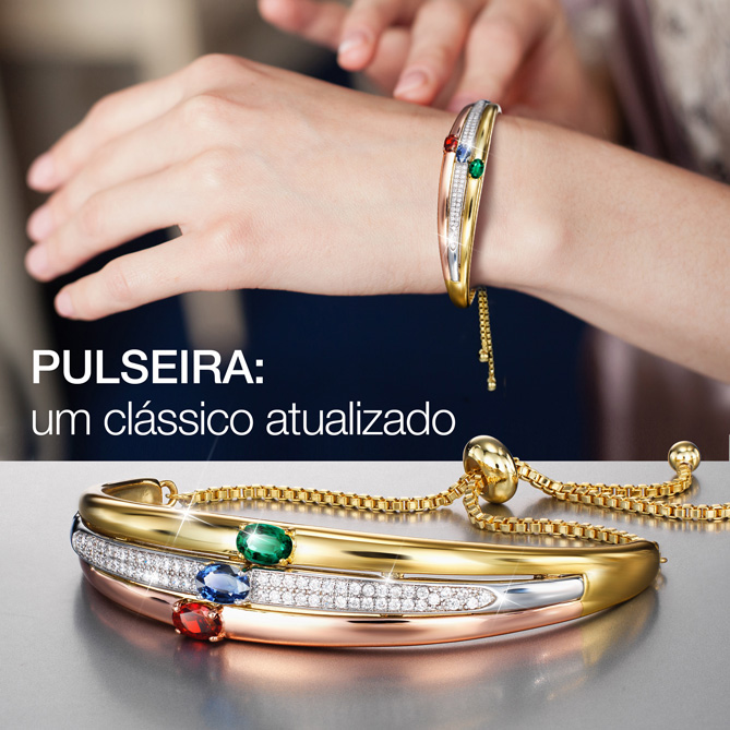 Conjunto ELEGÂNCIA TRICOLOR: Alta Joalharia