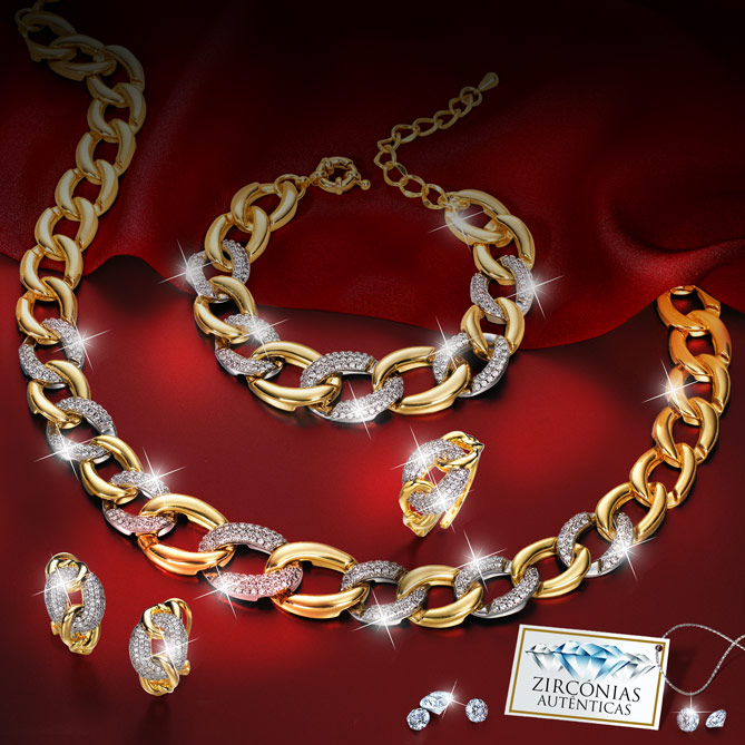 Conjunto SOPHISTICATION: mais de 700 Zircónias brilhantes como Diamantes